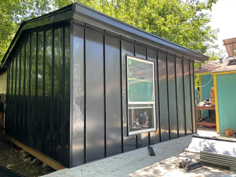 Black standing seam metal wall panels for Metal Roof Installation in Reading